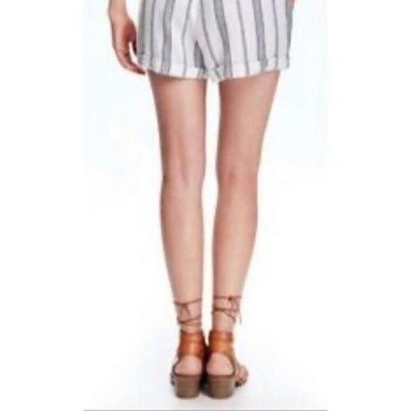 OLD NAVY - NWOT - L Sz 6 Blue Striped Linen Blend Shorts. So Cute! - Picture 10 of 11